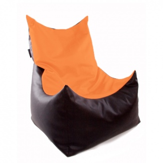Кресло мешок King Black orange (экокожа)